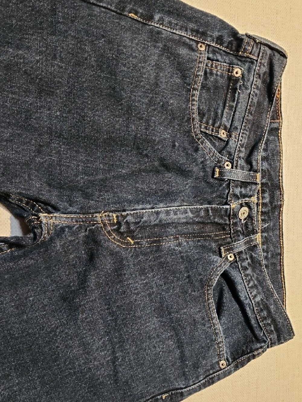 Levi's Men’s Dark Indigo Straight Leg Jeans - Picture 3 of 6